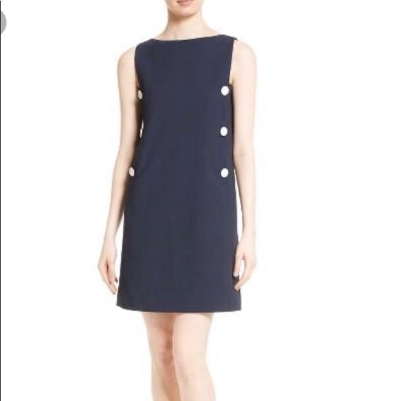 dark blue shift dress